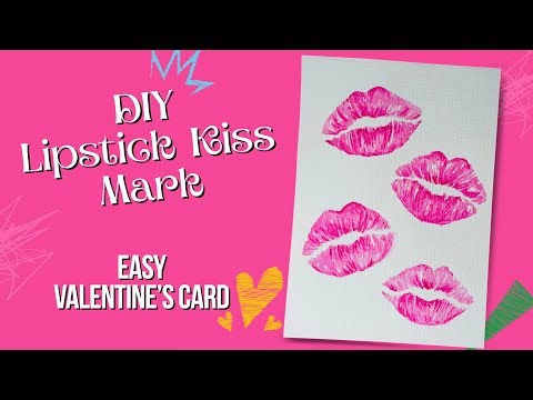 Easy 5-Minute Watercolor Kiss Mark Tutorial for Valentine's Cards!