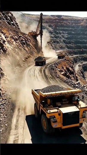 Giants of the Mine: Massive Dump Trucks in Action! 🚚💨