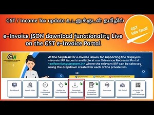 e Invoice JSON download functionality | e invoice data download in excel