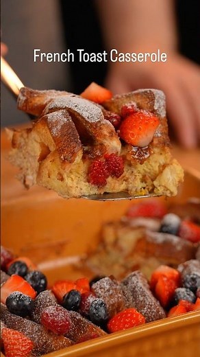 French Toast Casserole #frenchtoast #breakfast #breakfastideas #recipe
