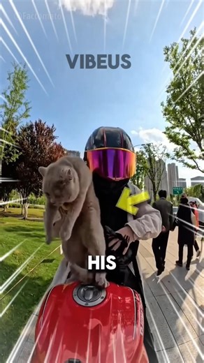 World’s Cutest Biker Cat! 🐱🏍️