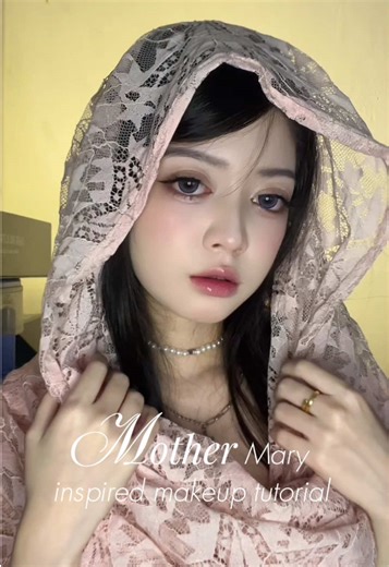 Mother Mary inspired makeup tutorial 🕯️✝️#fyp #foryou #mothermary #makeuptutorial