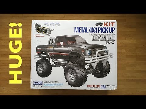 HG P407 4WD Tamiya Bruiser Metal Crawler Clone Kit Unboxing. Huge!