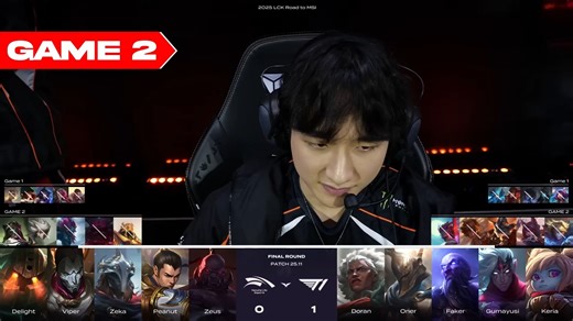 【英文解说】2025LCK赛区MSI晋级赛 T1 VS HLE BO5 第二局 全场集锦
