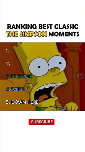 Ranking the BEST Classic Simpsons Moments 🛋️💛#thesimpsons #shorts #funnyshorts