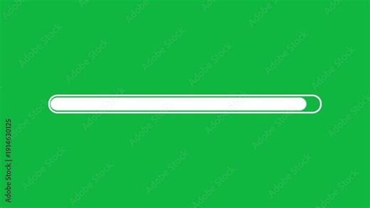 Green Screen loading bar UI animation, download animation, progress animation, process complete and transform animation, 0 to 100 increasing percentage Progress bar