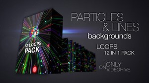 Colorful Particles And Lines Backgrounds Pack