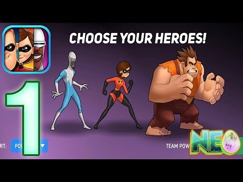 Disney Heroes: Battle Mode Gameplay Walkthrough Part 1 - Let's Save The Heroes! (iOS, Android)