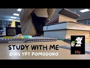 YEOLPUMTA Study with Elly | Pomodoro 2 cycles | Korean library, no music 💪
