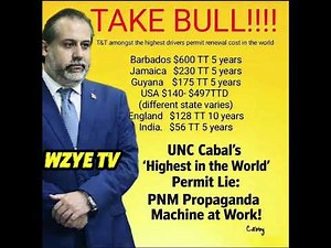 A Message To T&T-UNC Cabal's "Highest in the World" Permit Lie: PNM Propaganda Machine at Work!
