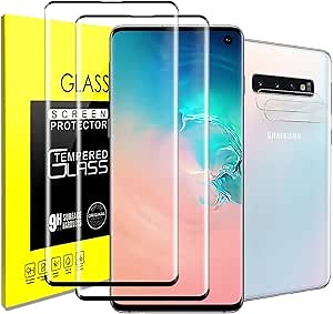 siosaxdot Samsung Galaxy S10 Tempered Glass Screen Protector with Camera Lens Protector [Easy Install] [Fingerprint unlock] Clear Full Screen Coverage Protector for Samsung S10 6.1 inch [2+2 Pack]