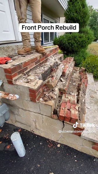 Front Porch Rebuild #DIY #construction #frontporch #rebuild #stepbystep