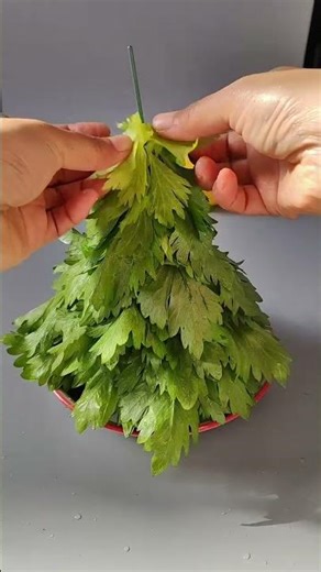 #ChristmasTree Celery leaves and ham are a perfect Simple and inexpensive #diy #shorts #creative