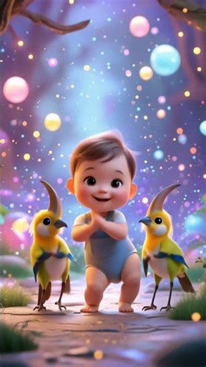 Cute Baby & Beautiful Birds Dance Together | Adorable Fun Moments 🐦👶✨🐦🥰 #dancevideo 🦜 #dancevideo