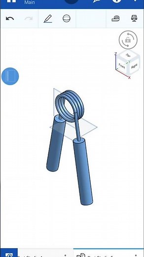 Onshape Mobile Series 3 | Hand Gripper Design #onshape #cad #caddesign #onshapemobile #handgripper
