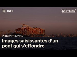 Images saisissantes d'un pont qui s'effondre à Baltimore