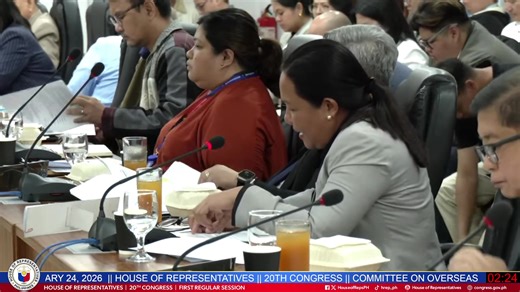 COMMITTEE ON OVERSEAS WORKERS AFFAIRS (FEBRUARY 24, 2026) HBs 201, 275, 2860, 2975, 3690, 3922, 4939, 5077, 5739, 7414 & 7525 – Providing for protection of the remittances of overseas Filipino workers (OFWs) (Reps. Edvic Yap, Bryan Revilla, Eric Go Yap, Ferdinand Martin Romualdez, Majority Leader Ferdinand Alexander Marcos, Reps. Franz Vincent Legazpi, Agatha ‘Agay’ Cruz, Eric Olivarez, Eduardo 'Bro. Eddie' Villanueva, Atty. Jennifer ‘Karen’ Lagbas, and Lordan Suan) HBs 2602, 2719, 4251, 4510 & 