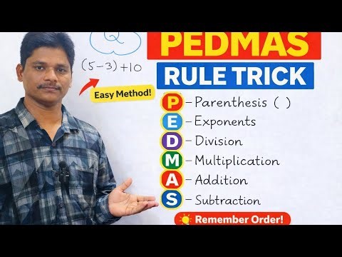 PEDMAS Rule Trick | Order of Operations Explained in Easy Way #easymathtalks