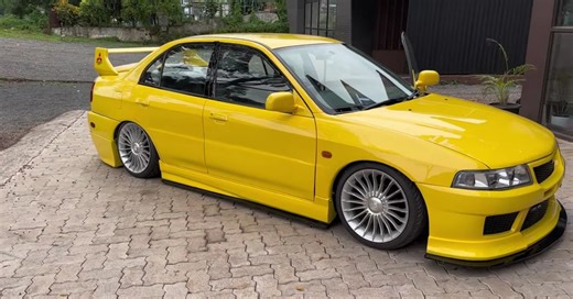 Modified Mitsubishi Lancer Sedan With Air Suspension Looks Stunning [Video]
