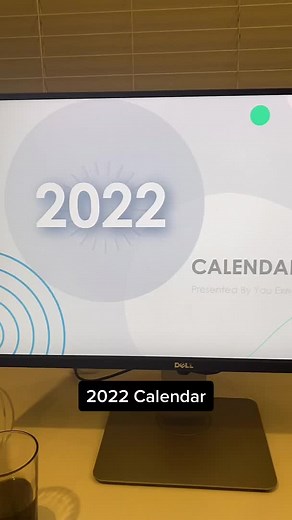 2022 calendar for you to save hours of work #powerpoint #ppt #fyp