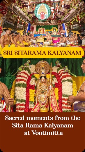 Tirumala Tirupati Devasthanams on Instagram: "The sacred Kalyanam rituals of Sri Sita and Rama are being performed with divine precision and devotion at Vontimitta. Every step echoes tradition, every moment radiates grace. #vontimittakalyanam #ontimitta #TTD #KodandaramaSwamy #ekashilanagaram"