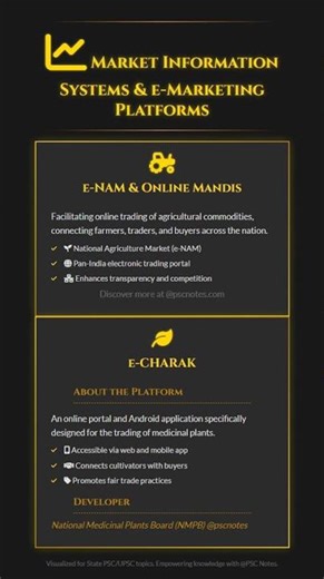 Market Information Systems and e-Marketing Platforms e-NAM, Online Mandis