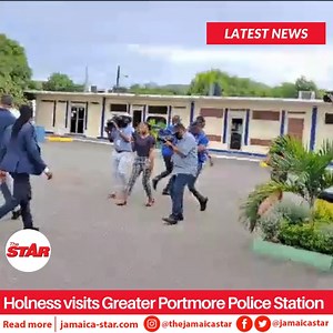 7.8K views · 63 reactions | #LatestNews: Prime Minister Andrew Holness alongside Commissioner of Police Major General Antony Anderson visited the Greater Portmore Police Station (100 man) earlier today. The STAR understands Holness will today tour sections of Gregory Park in Portmore, St Catherine as the community seeks to combat ongoing violence. : Ruddy Mathison | The Jamaica Star | Facebook