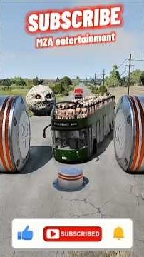 BeamNG drive big wheel crushing bus#beamngdrive
