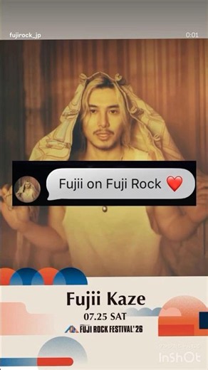 【風さんからメッセージ‼️】Fujii on Fuji Rock❤️ FUJI ROCK FESTIVAL’26⛰️ 7/25(土)19:00~ライブ配信スタート🎥 #藤井風 #fujiikaze