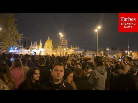 Voters Rally In Hungary Following Viktor Orban's Landslide Loss In Parliamentary Election