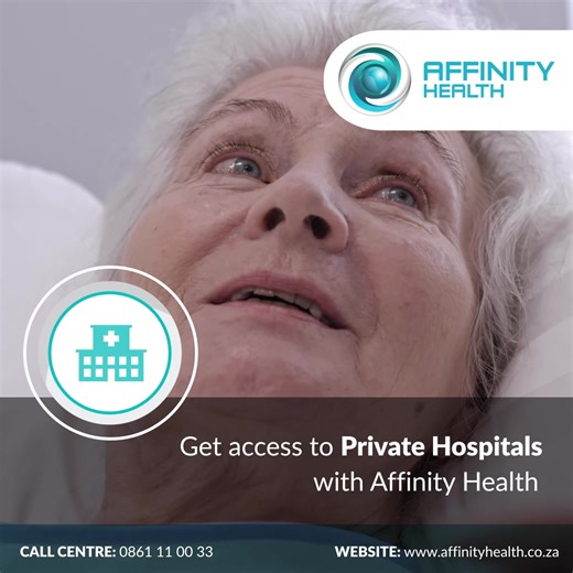 Choose private hospitalisation cover that doesn't break your budget. Access a wide range of benefits in the event of hospitalisation from an accident, illness or medical emergency. #AffinityHealth #HealthInsuranceSA #HealthCover #Healthcare | Affinity Health