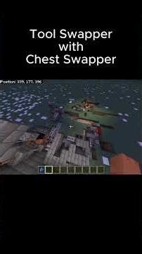 Tool Swapper with Chest Swapper in Minecraft Bedrock! #minecraft#minecraftredstone#minecraftbuilding