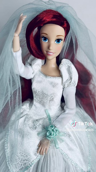 My favorite wedding Ariel doll of them all. Disney’s 2011 Once Upon A Wedding Ariel 🫧👰‍♀️🙌🏻🐠🦀💙🫧 #thelittlemermaid #disneythelittlemermaid #littlemermaid #ariel #underthesea #disney #dollcollector #adultdollcollector #dollcollection #dollcollecting #jodibenson #hallebailey #losangeles #weho #la #photoshoot #gown #christinaperri #twilight #gaysftiktok #lgbt #lgbtqiaplus #weddingdress #bride #mermaid #tyco #mattel #wedding
