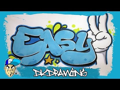 Graffiti Tutorial - How to draw easy graffiti bubble style letters