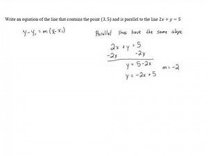 Point-Slope Form - Problem 5
