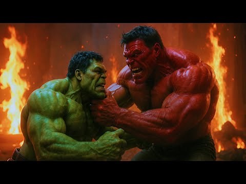 🔥 Hulk vs Red Hulk | Epic Hyper-Realistic Battle Scene | Who Will Win?