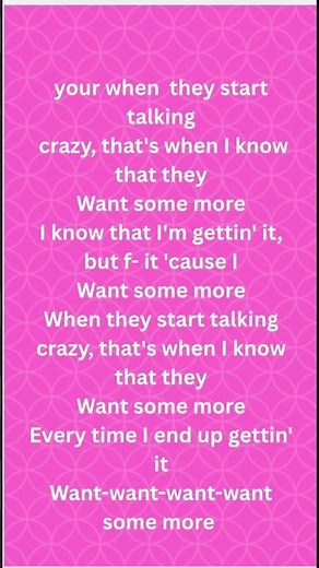 Want Some More lyrics #lyrics #music by Nicki Minaj