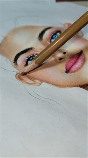 Beautiful Girl Drawing ✨ Realistic Pencil Sketch 😍#drawing #beautiful drawing