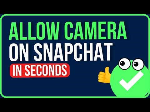 HOW TO ALLOW CAMERA ACCESS ON SNAPCHAT 2026 (Easy Guide) | How to Access Camera on Snapchat