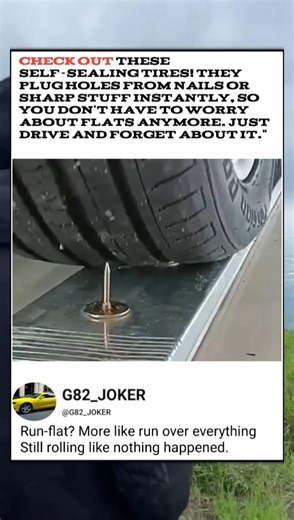 Unstoppable: Watch this tire survive dozens of spikes!!! #car #automobile