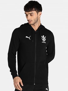 Buy Puma X Rcb Men Black Graphic FZ Hoody Track Sweatshirt -  - Apparel for Men