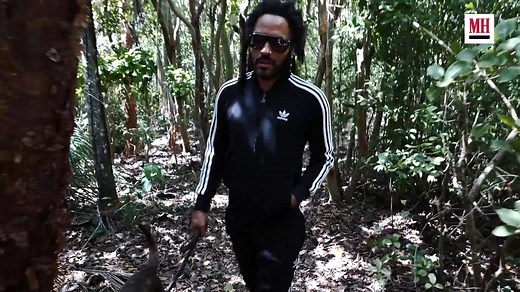 Lenny Kravitz tours us around his Bahamas home, Airstream trailer and vegetable garden, and explains his primarily raw, vegan diet, and his gym: the great outdoors. | Men's Health