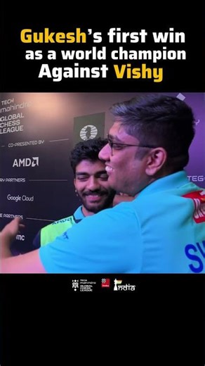 Gukesh’s first win against Vishy #shorts