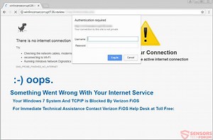 インターネットサービス詐欺で問題が発生したものを削除する