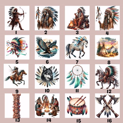 American Native Clipart Bundle | Boho Tribal Art (digital Download) - Etsy