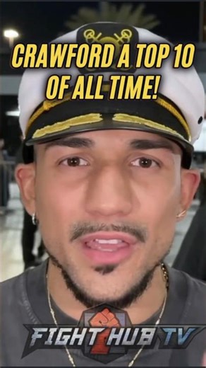 Teofimo Lopez says Crawford is a TOP 10 of all time after beating Canelo!