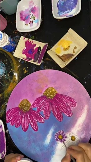 Turning plain foam into a STUNNING door sign! 🌸🏡 DIY Decor #shorts #diy #art #painting #homedecor