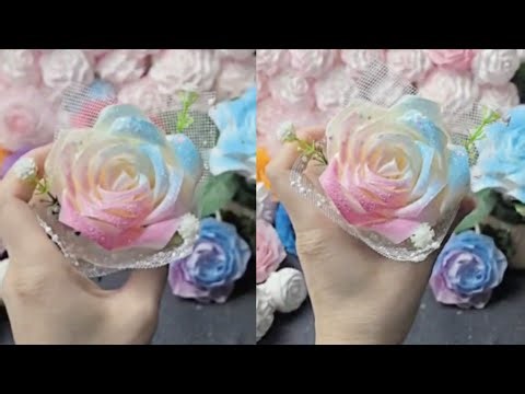 Very Best Simple Making Ribbon Flower Step by Step With Full Tutorial / Soft Fabric Rose Flower DIY