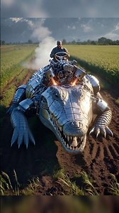 Robotic Crocodile 🐊 #amen #crocodile #ai #aivideo
