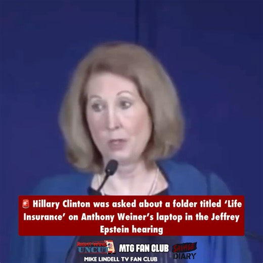 🚨 Hillary Clinton was asked about a folder titled ‘Life Insurance’ on Anthony Weiner’s laptop in the Jeffrey Epstein hearing Sidney Powell said what’s in that file is so extreme “hardened investigators threw up” when viewing it and it should be handed by the Military “One of the things if I were the President I'd do is demand the Anthony Weiner laptop and get it to the most trusted person in the military to take apart everything on it and then start using it. There's a lot that can be prosecute